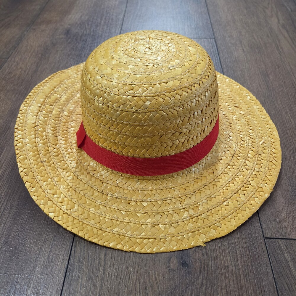 Kids Cottagecore Straw Hat with Red Ribbon